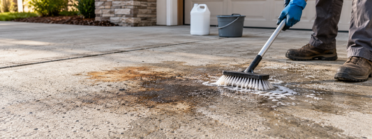 How to Treat Chemical Stains and Unknown Contaminants on Concrete